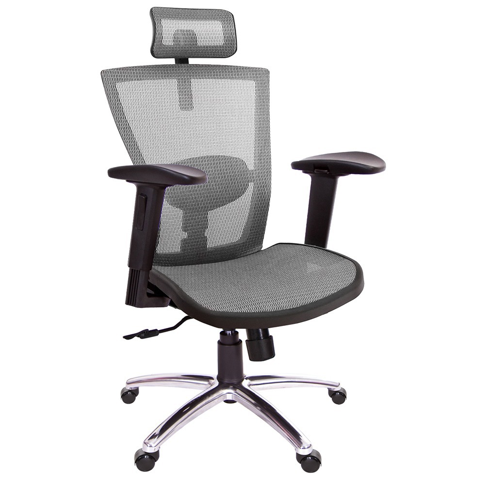 GXG 高背全網 電腦椅 (2D滑面升降扶手/鋁腳) 型號85X5 LUA2J-細節圖3