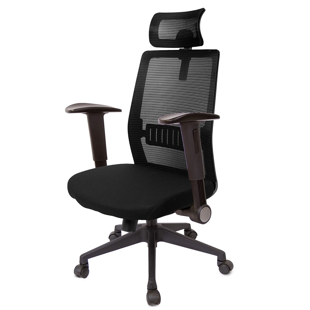 GXG 高背半網 電腦椅 (摺疊扶手) 型號8160 EA1-細節圖2