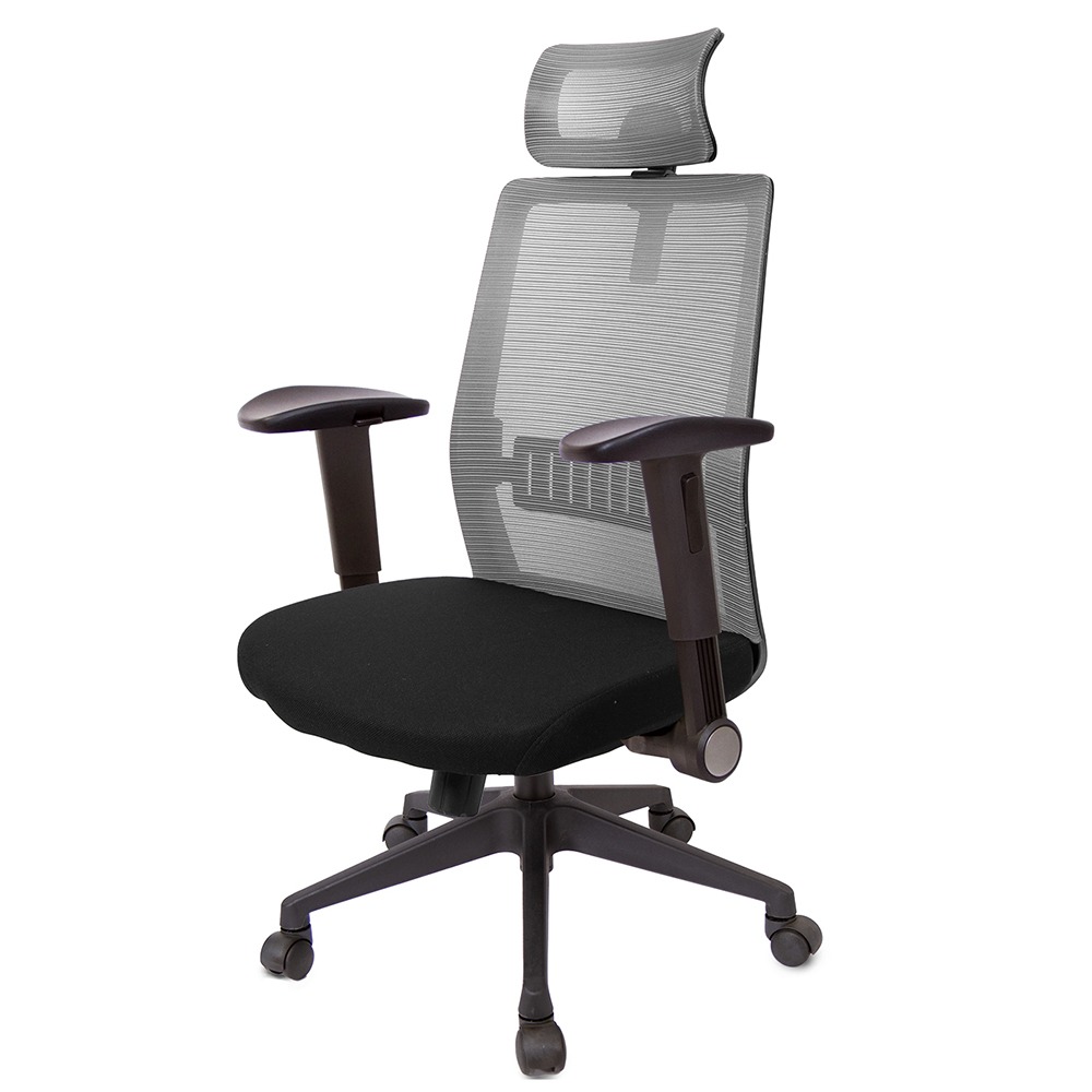 GXG 高背半網 電腦椅 (摺疊滑面扶手) 型號8160 EA1J-規格圖6