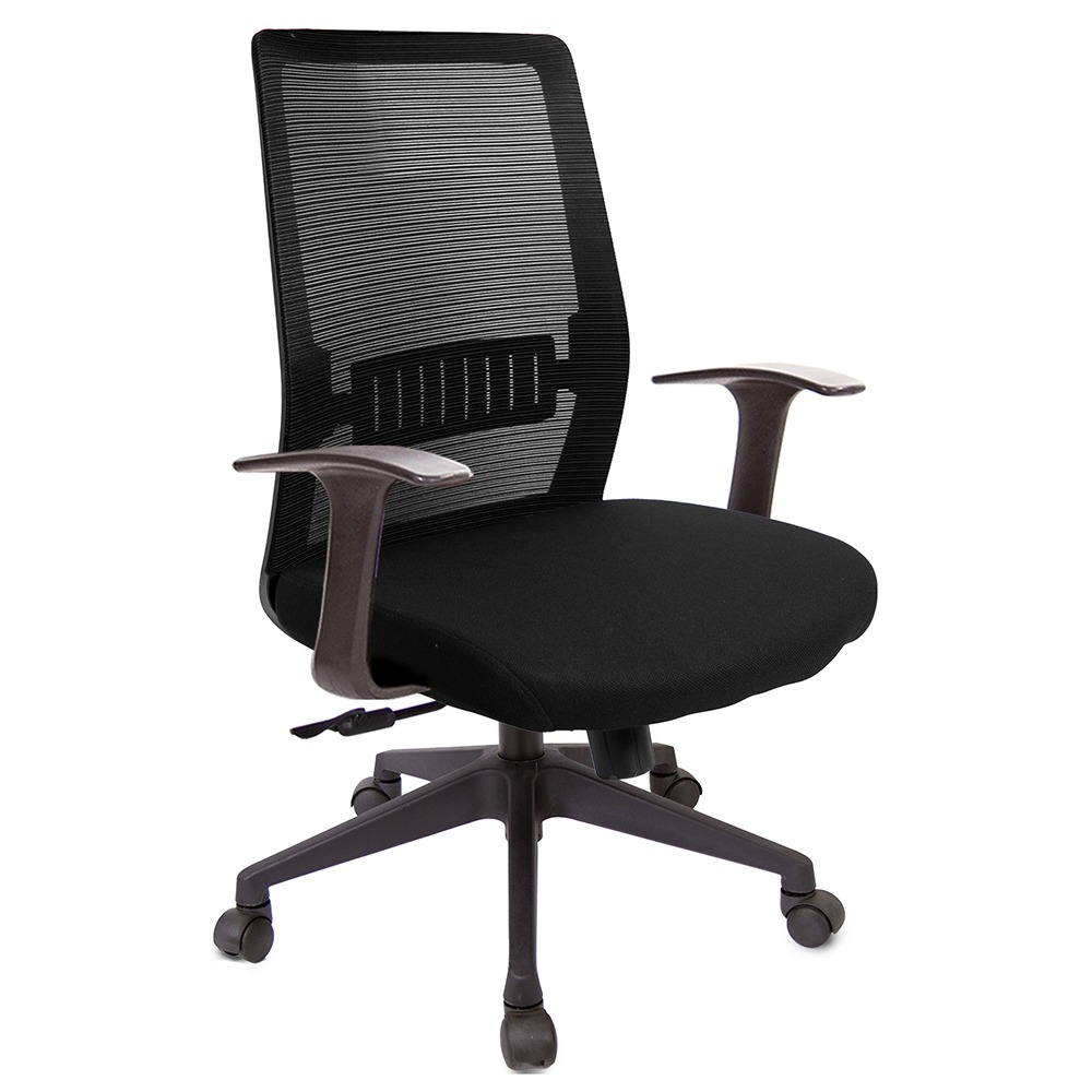 GXG 短背半網 電腦椅 (T字固定手) 型號8159 E-規格圖5