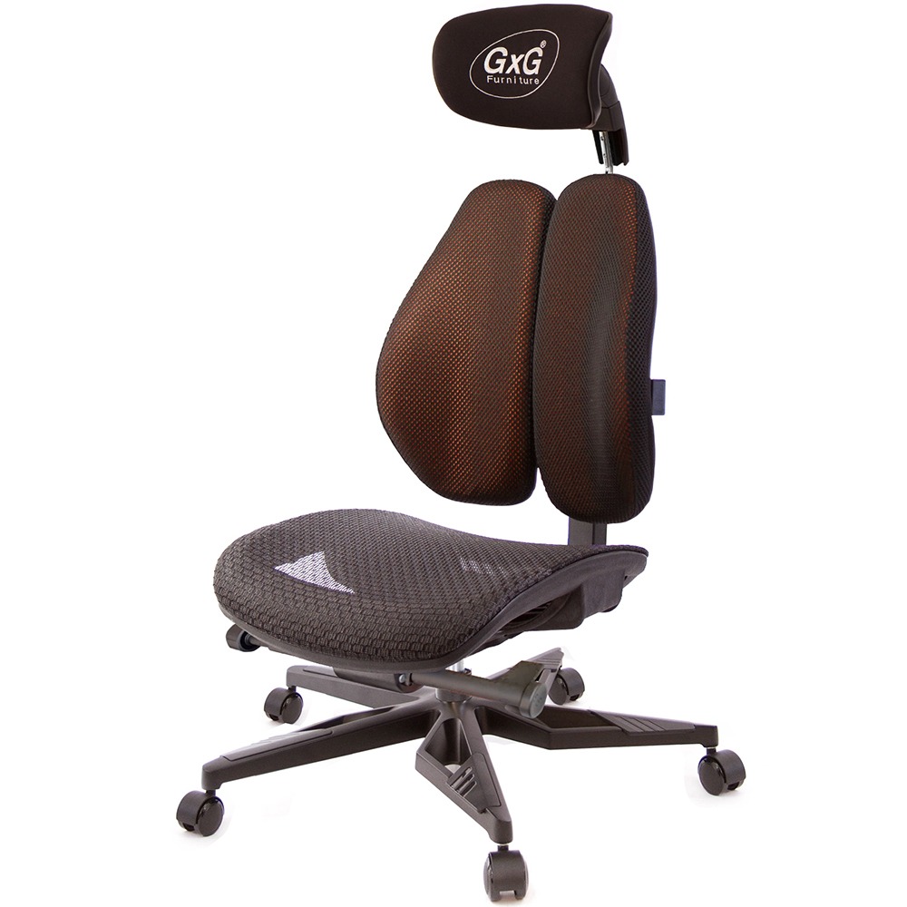 GXG 大網座 雙背工學椅(電競腳/無扶手)  型號3676 KGANH-規格圖5