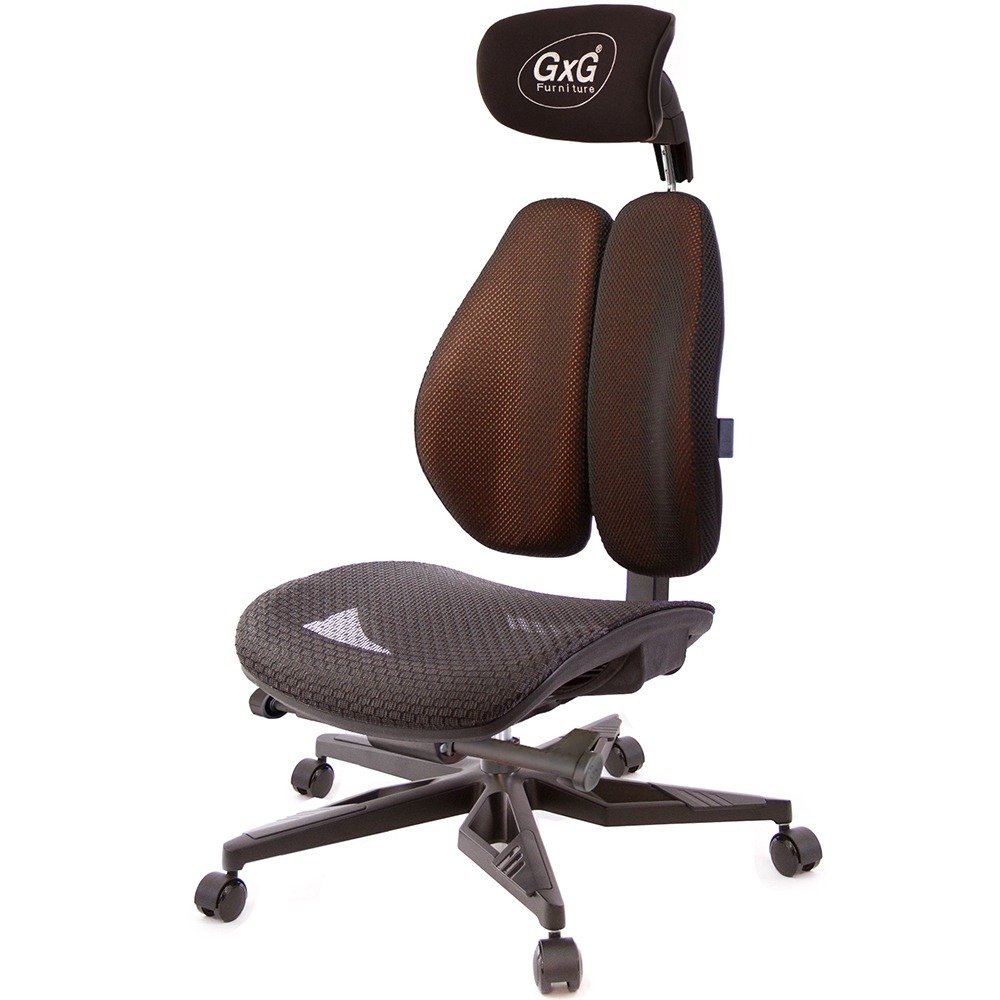 GXG 大網座 雙背工學椅(電競腳/無扶手)  型號3676 KGANH-規格圖5