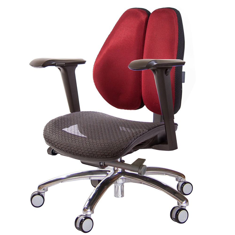 GXG 大網座 低雙背工學椅(鋁腳/4D升降扶手)  型號3075 LU3-規格圖6