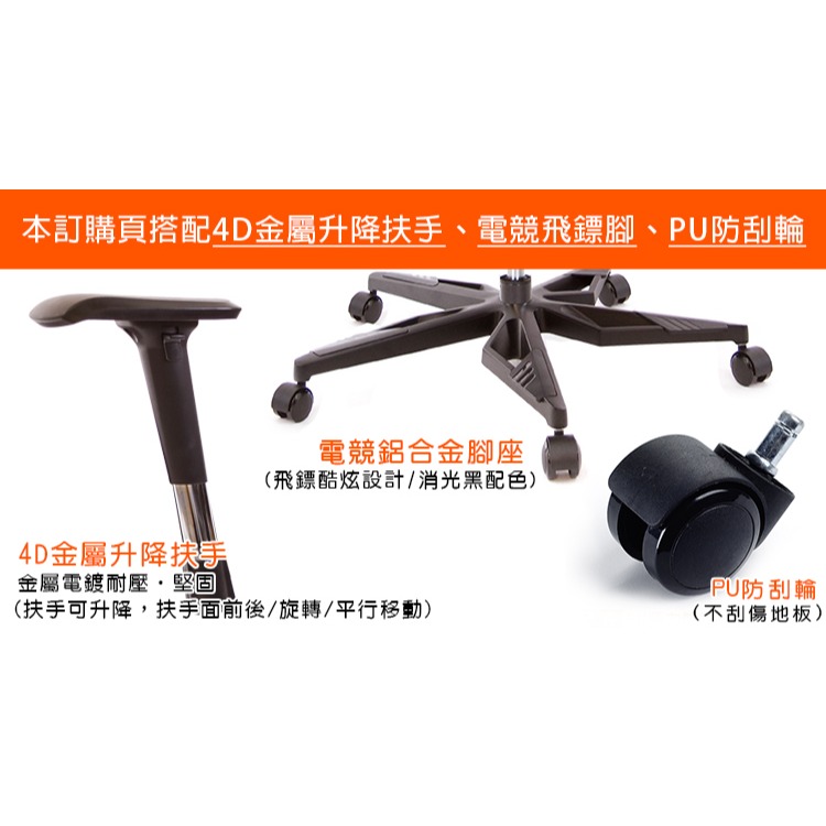 GXG 大網座 低雙背工學椅(電競腳/4D金屬扶手)  型號3075 KG7-細節圖3