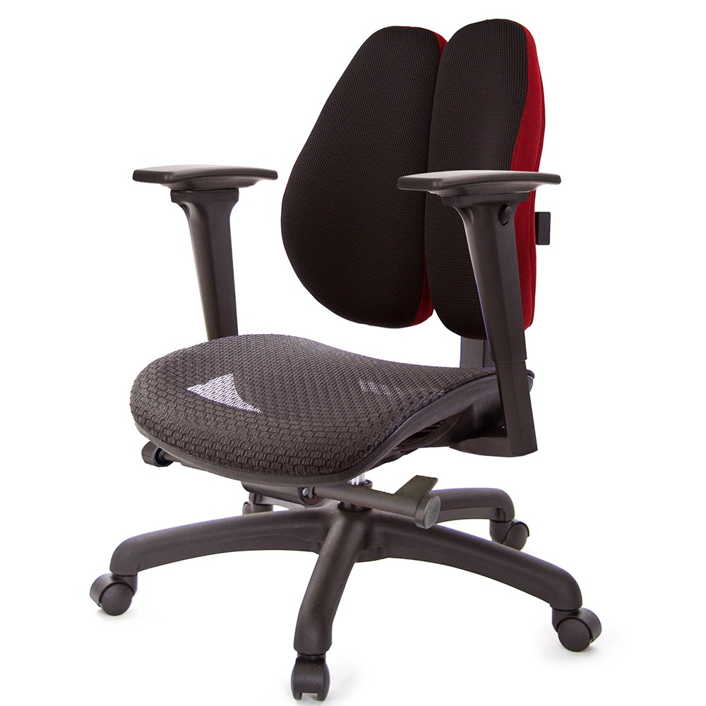 GXG 大網座 低雙背工學椅(3D升降扶手)  型號3075 E9-規格圖6