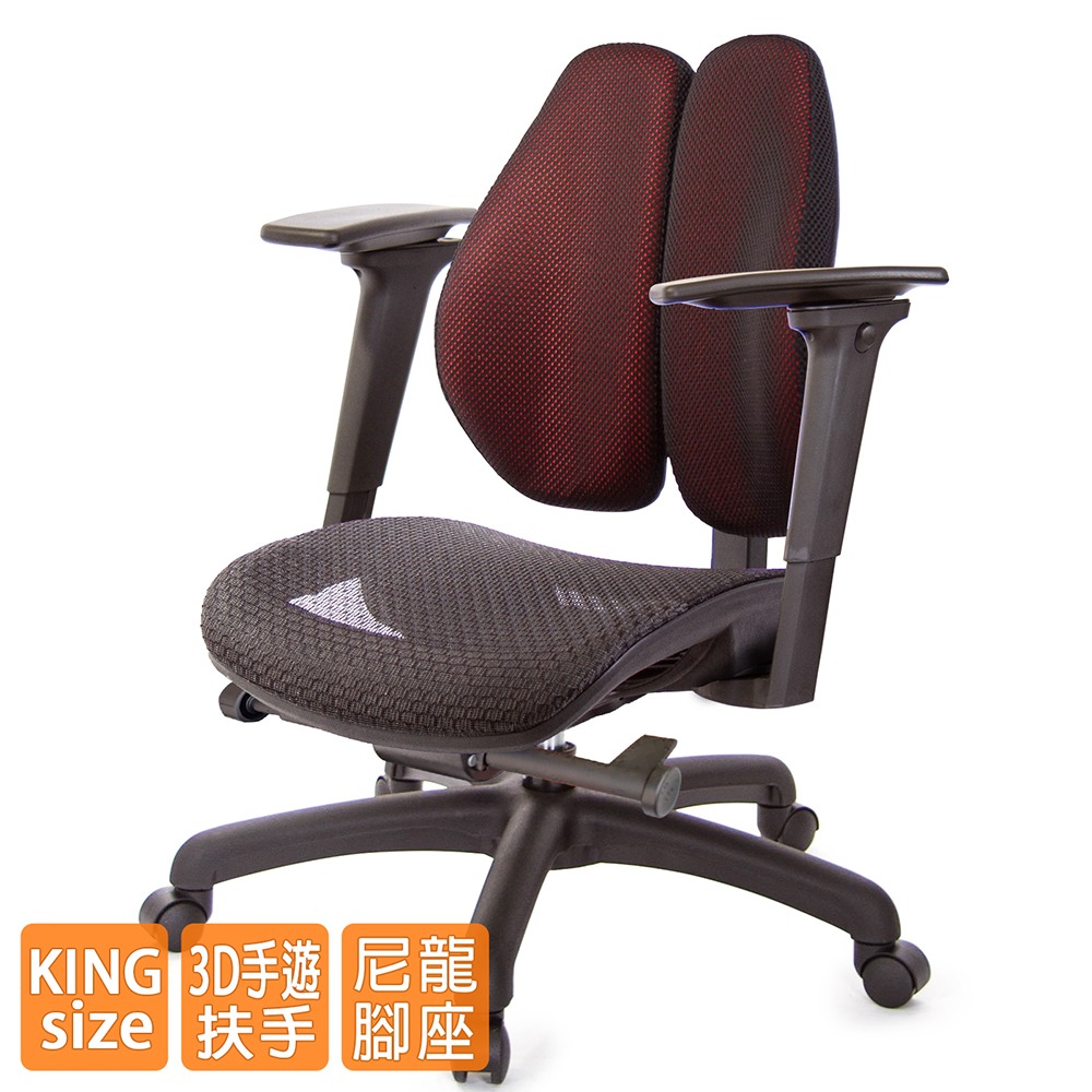 GXG 大網座 低雙背工學椅(3D手遊休閒扶手)  型號3075 E9M-細節圖2