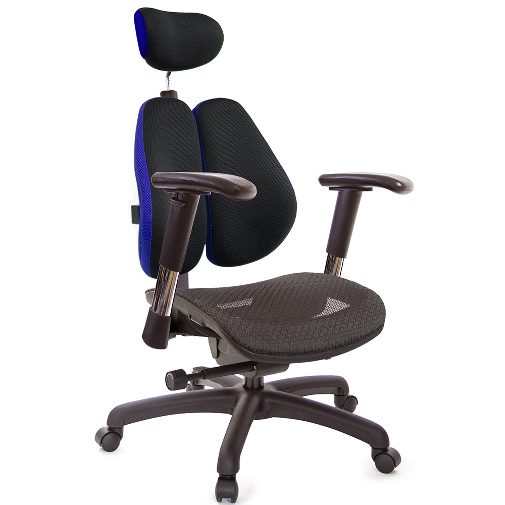 GXG 高雙背工學 電腦椅(2D滑面金屬扶手)  型號3076 EA6-規格圖6