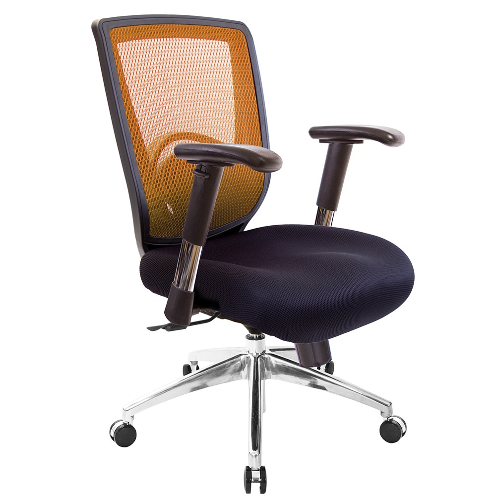 GXG 短背電腦椅 大泡棉座 (高鋁腳/2D滑面金屬扶手) 型號52X6 LU6-規格圖5