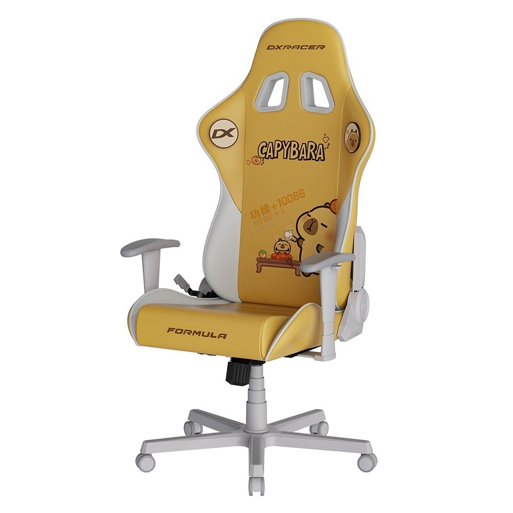 DXRACER 卡皮巴拉小黃豚 電競賽車椅(2D扶手/小型皮面)-細節圖2