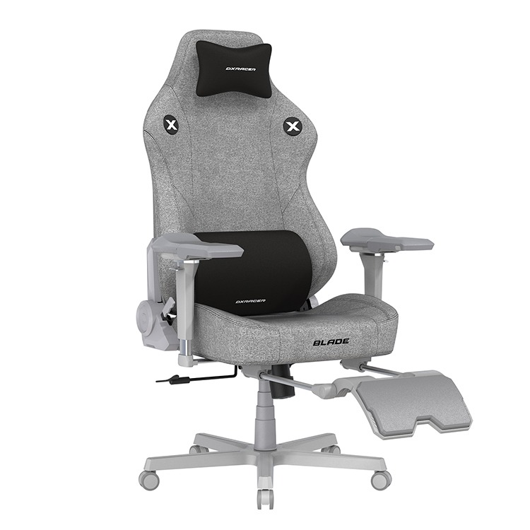 DXRACER 利刃豪華款 電競賽車椅(6D扶手/布面灰色)-規格圖8