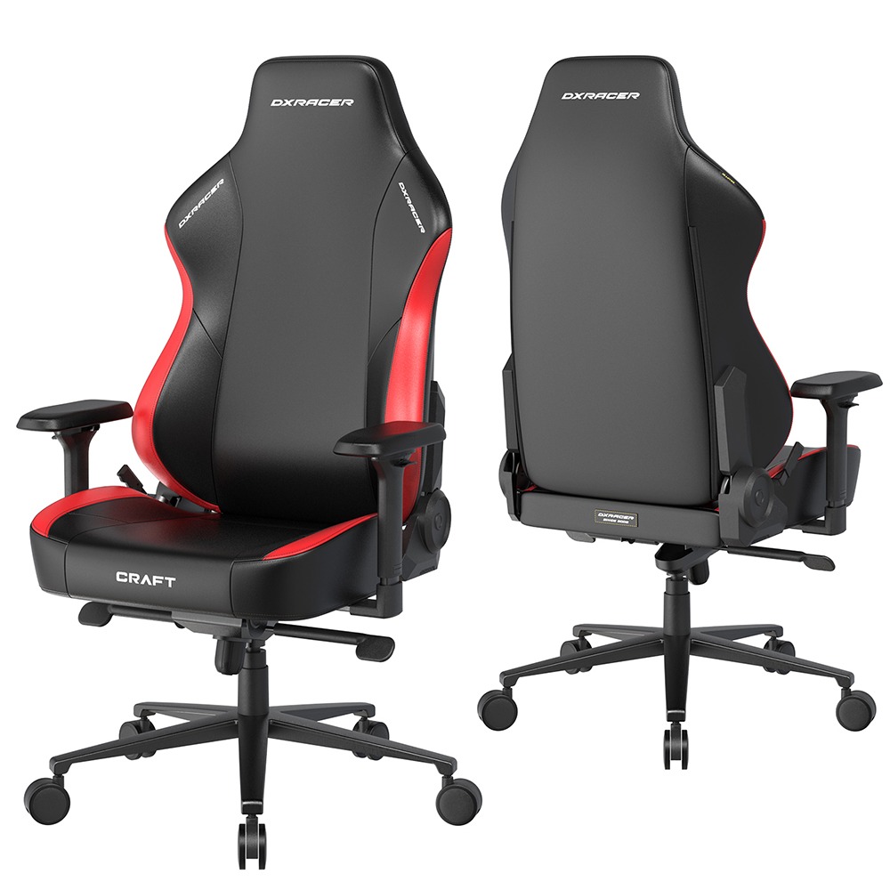 Dxracer  工藝豪華款 電競賽車椅 (皮面/黑紅色) Craft大型XL款-細節圖3