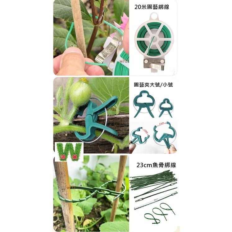 園藝夾+綁線+魚骨綁帶 ＜現貨＋發票＞w711鴻展 超值組合組 植物 固定配件 好幫手 (園藝夾+綁線+魚骨綁帶)-細節圖4