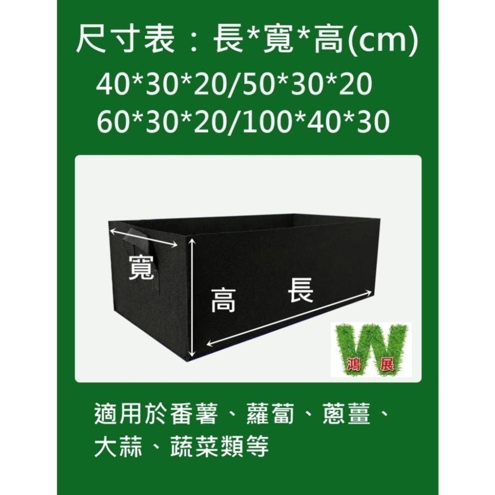 黑色長方形美植袋 加厚移植袋 綠植袋 透氣耐磨 植栽袋 植樹袋 種植袋 育苗袋 植物袋 花卉袋-細節圖3