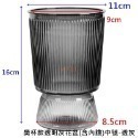 W711鴻展 土培 水培二用 自動吸水 透明 竪紋 獎杯款 花盆 透明款 圓型 花盆 花瓶 北歐風 仿玻璃透明度-規格圖7