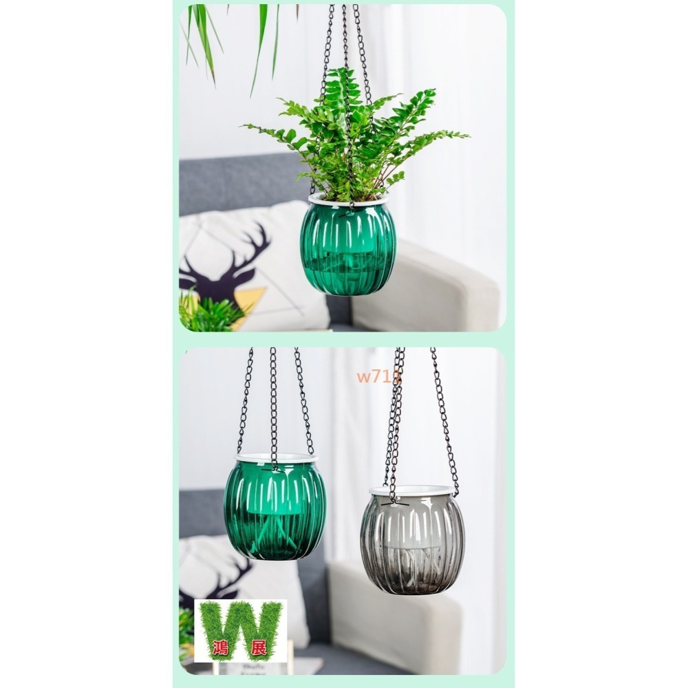 吊籃 懸掛式 南瓜 造型 自動吸水 水培 花盆 陽臺 家用 花器 蓄水器皿 容器 花瓶 種植 植物 W711鴻展-細節圖7