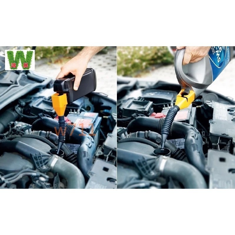 w711鴻展 加油漏斗 折疊伸縮軟管方形卡口 免手扶 轉彎管 汽車 機車 摩托車 機油 漏斗 加油-細節圖4