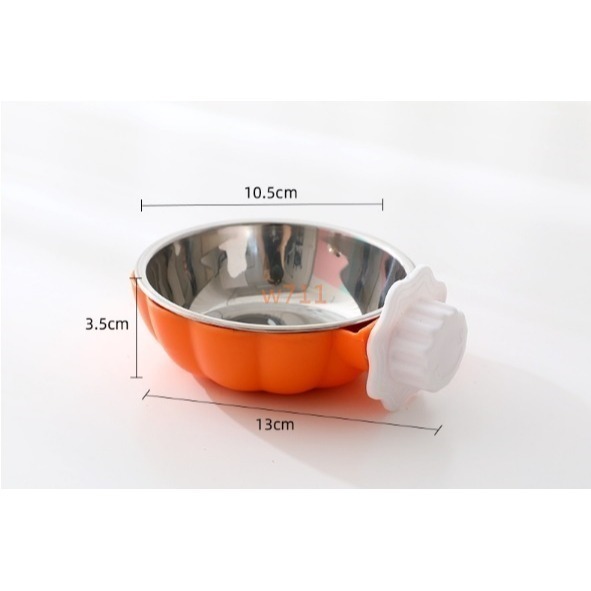 w711鴻展 寵物 糖果色 不銹鋼 貓狗 碗 可掛式 寵物 貓食盆 懸掛式 不銹鋼掛碗-細節圖2