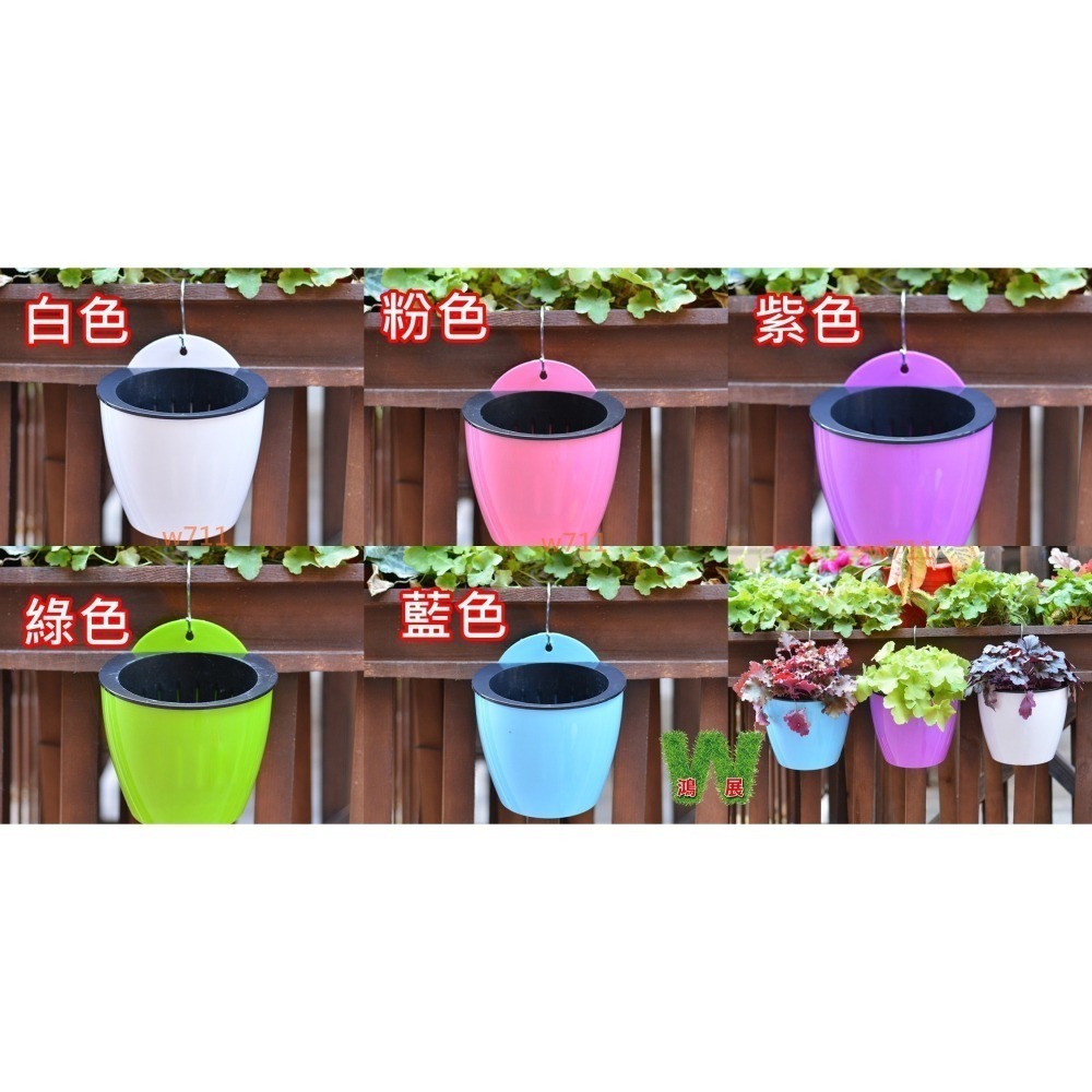 w711鴻展 半圓型 花牆 掛盆 自動吸水 防風盆 草莓花盆 大花盆 多肉 綠植 盆栽 花架 花器 園藝造景 掛盆 防風-細節圖7