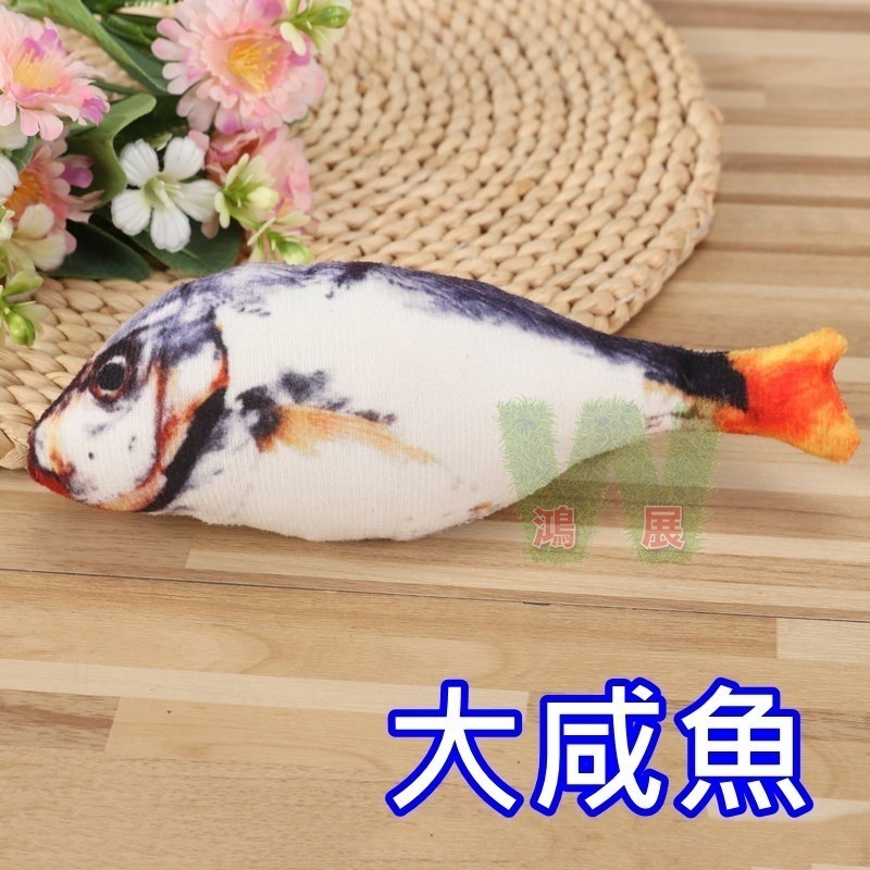 w711鴻展 貓草魚 貓草 貓玩具 貓魚造型抱枕 逗貓玩具 逗貓棒 磨牙幼貓 自嗨 解悶 公仔 布偶 小貓咪 寵物用品-規格圖9