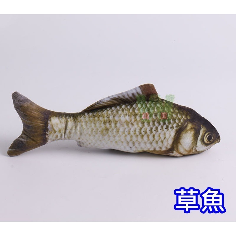 w711鴻展 貓草魚 貓草 貓玩具 貓魚造型抱枕 逗貓玩具 逗貓棒 磨牙幼貓 自嗨 解悶 公仔 布偶 小貓咪 寵物用品-規格圖9