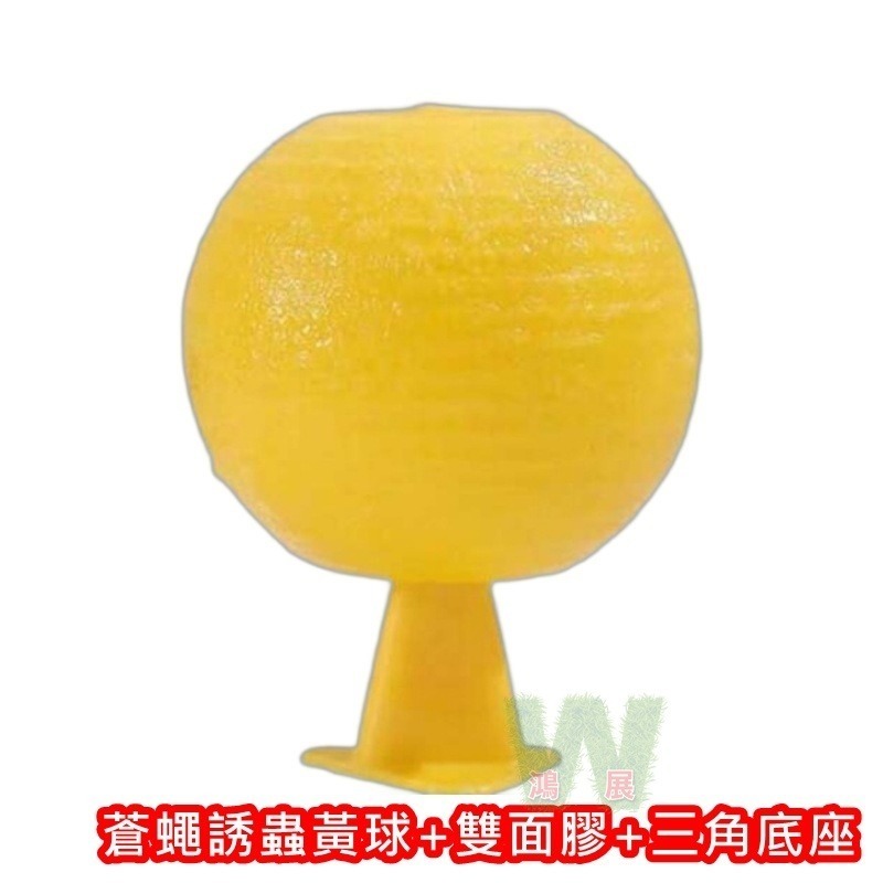 1蒼蠅誘蟲黃球+1雙面膠+1三角底座