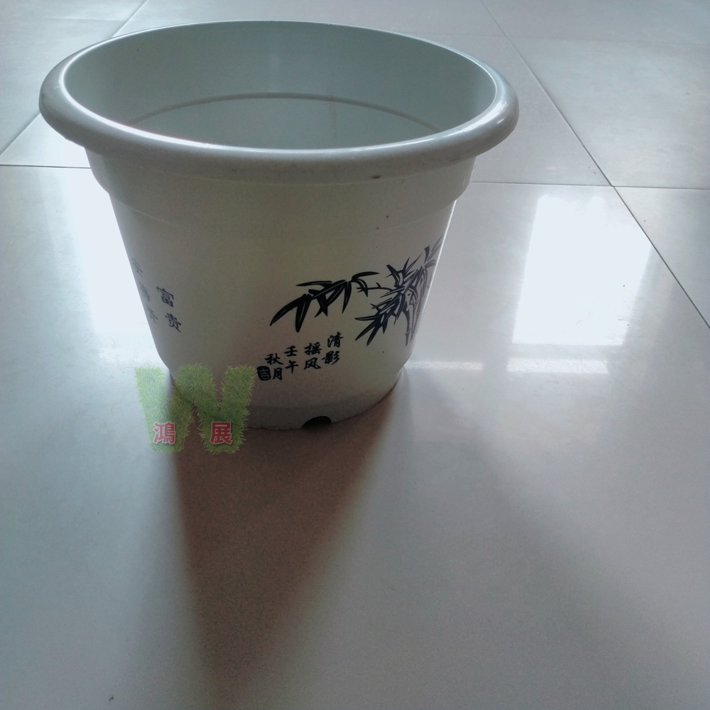 w711鴻展 花盆 多肉 圓盆 育苗 多種尺寸 小盆景 多肉育苗 種植 塑膠花盆 多肉種植 黑圓盆 白圓盆 托盤 托架-細節圖2