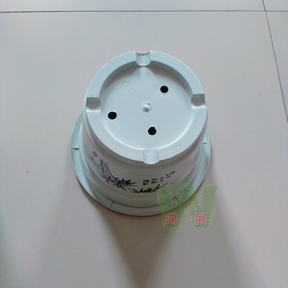 w711鴻展 花盆 多肉 圓盆 育苗 多種尺寸 小盆景 多肉育苗 種植 塑膠花盆 多肉種植 黑圓盆 白圓盆 托盤 托架-細節圖3