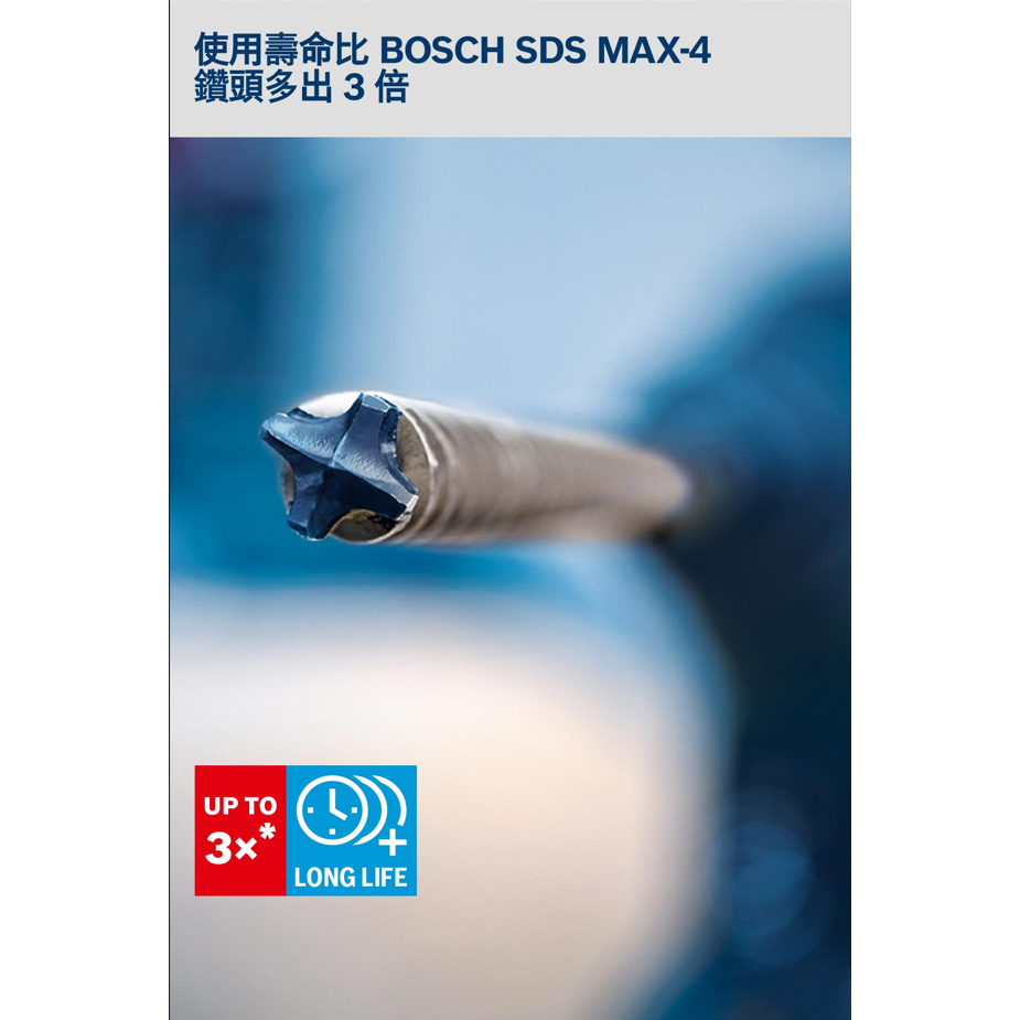 ＊小鐵五金＊BOSCH 博世 EXPERT SDS MAX-8X 超耐久鎢鋼五溝鎚鑽鑽頭-細節圖2