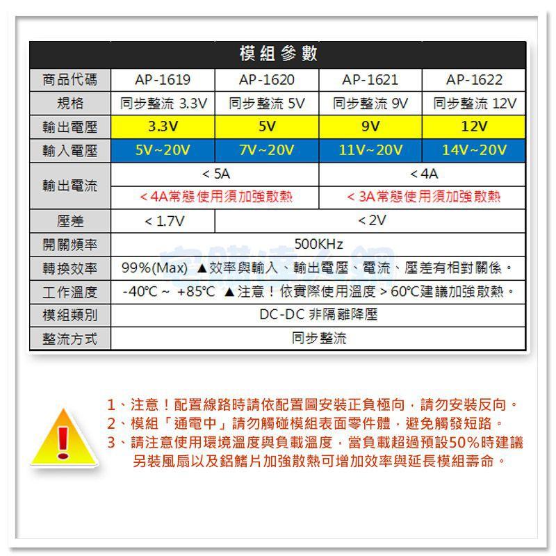 現貨【W85】DIY mini560《DC電源降壓模組》輸出3.3V/5V /9V/12V體積迷你 【AP-1619@】-細節圖4