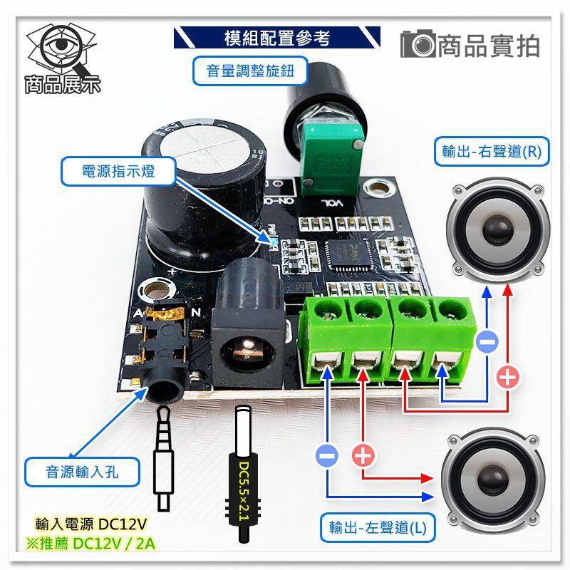 【W85】DIY 15W X2《 數位功放模組》PAM8610 D類功放 立體聲道 寬電壓 可調音量【AP-1616】-細節圖4