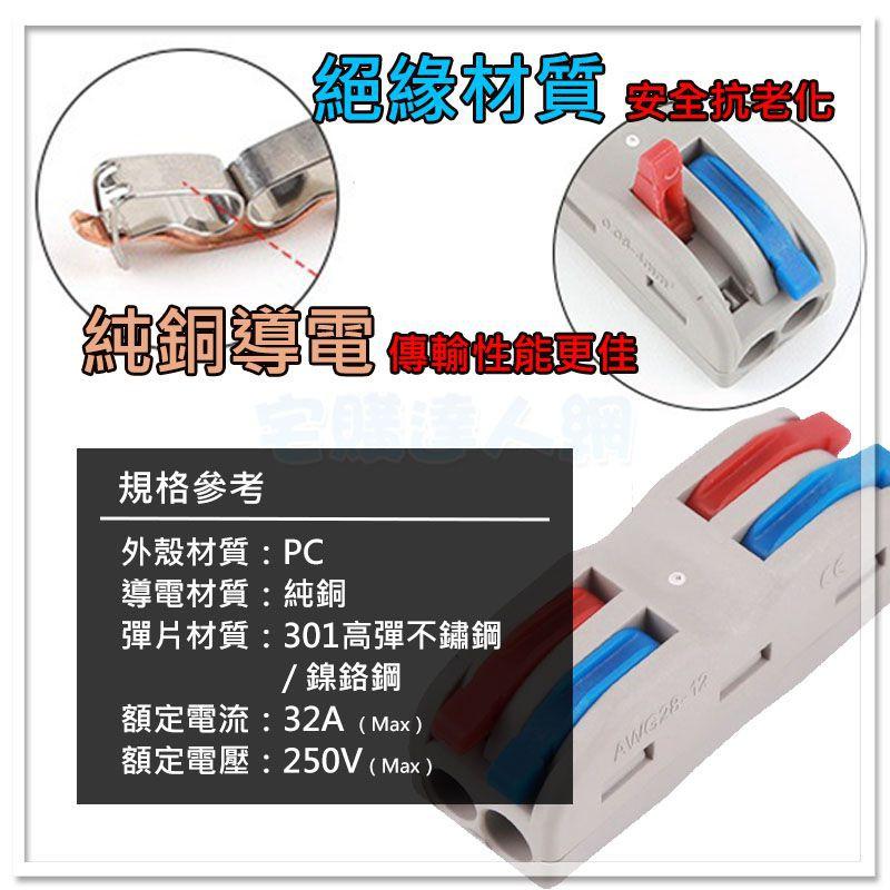 現貨【W85】 DIY 《2進2出》彩色 SPL-2 快速接線端子 電線連接器 快速接頭 二進二出 【AP-1289】-細節圖4