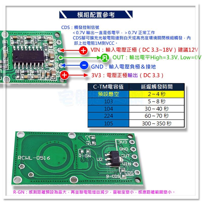 【W85】 DIY 《微波雷達感應模組》人體感應模組 感應距離遠 角度大 RCWL-0516【AP-1167】-細節圖3