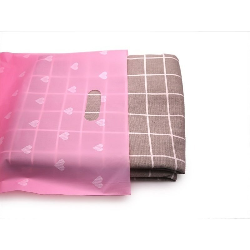 ♣粉心♣手提袋打洞袋多尺寸(100入)手提塑膠打孔袋打洞手提袋購物袋包裝袋外包袋塑膠袋黛渼 包裝材料-細節圖2