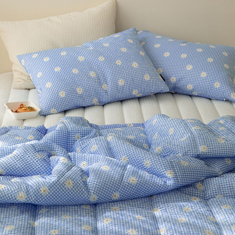 韓國涼被【溫暖家】maatila 親愛的夏天 18款花色 鋪棉 韓國棉被 涼被 薄被 夏被 被子 泡泡紗 棉被-細節圖2