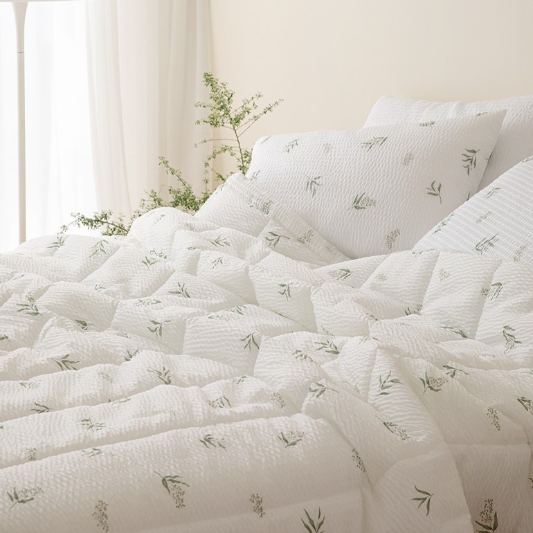 韓國涼被【溫暖家】maatila 親愛的夏天 18款花色 鋪棉 韓國棉被 涼被 薄被 夏被 被子 泡泡紗 棉被-細節圖5