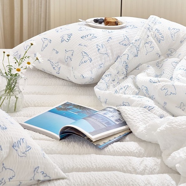 韓國涼被【溫暖家】maatila 親愛的夏天 18款花色 鋪棉 韓國棉被 涼被 薄被 夏被 被子 泡泡紗 棉被-細節圖6