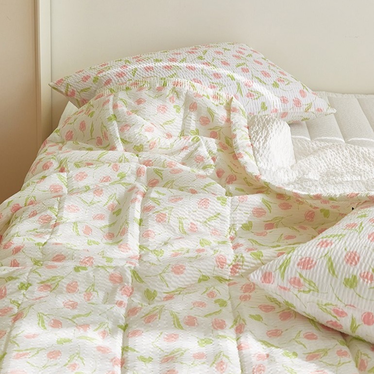 韓國涼被【溫暖家】maatila 親愛的夏天 18款花色 鋪棉 韓國棉被 涼被 薄被 夏被 被子 泡泡紗 棉被-細節圖9