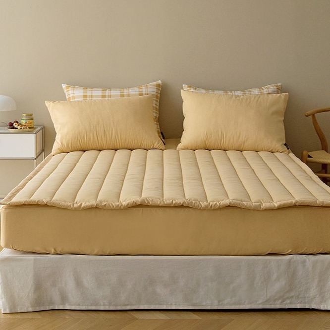韓國床墊【溫暖家】maatila 素色無印風系列 素色 床墊 止滑墊 水洗  墊子 四季用 韓國 寢具-細節圖4