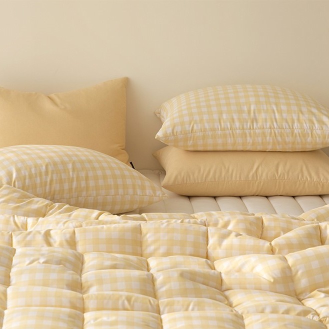 韓國四季被【溫暖家】maatila 彩色格紋系列 6款花色 韓國棉被 枕頭套  床墊 床單 枕頭套 被單-細節圖2