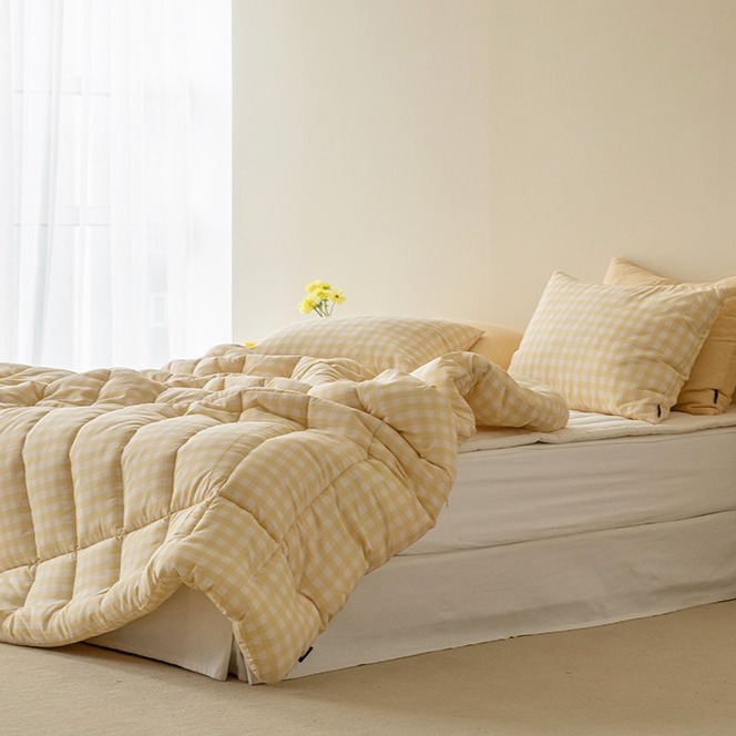 韓國四季被【溫暖家】maatila 彩色格紋系列 6款花色 韓國棉被 枕頭套  床墊 床單 枕頭套 被單-細節圖8