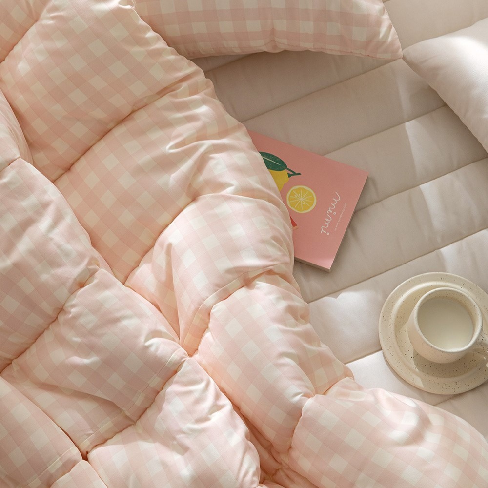 韓國四季被【溫暖家】maatila 彩色格紋系列 6款花色 韓國棉被 枕頭套  床墊 床單 枕頭套 被單-細節圖9
