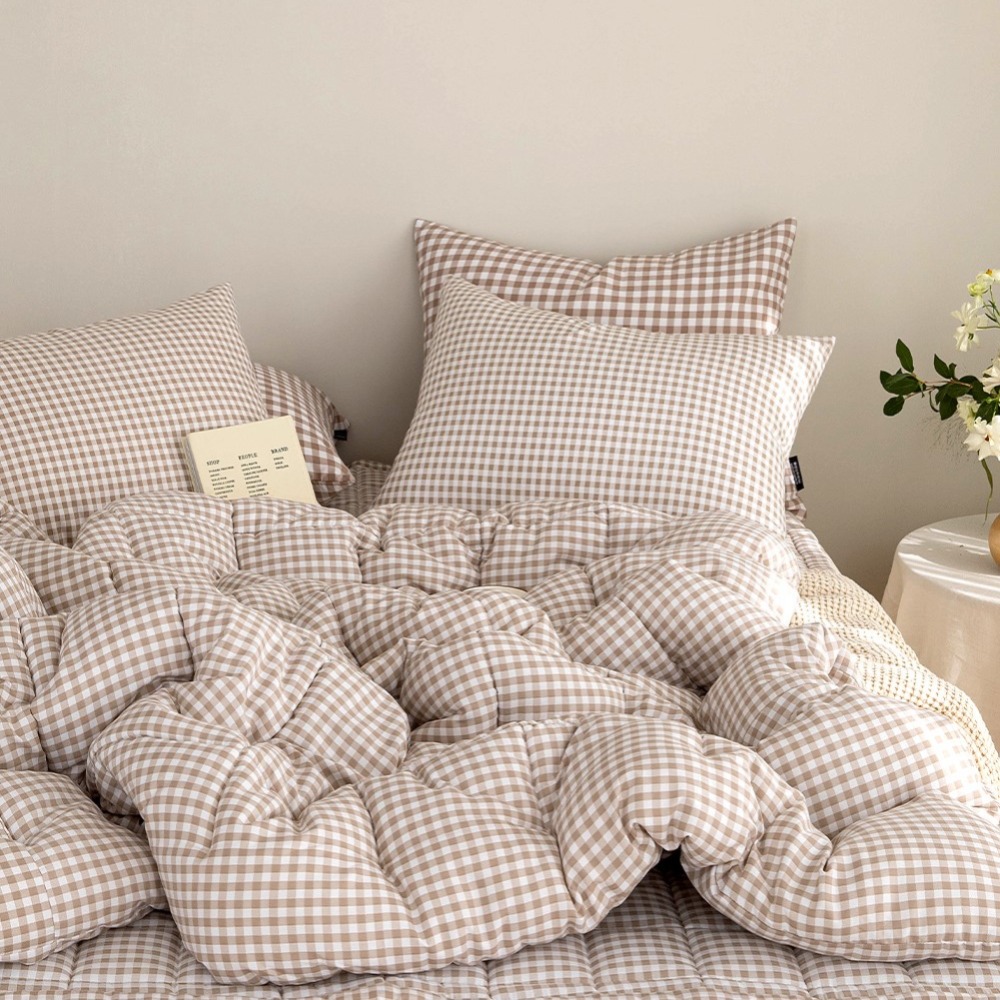 韓國四季被【溫暖家】maatila 甜品格紋系列 9款花色 韓國棉被 枕頭套 韓國製 被子 被單 被套 棉被 枕套 被-細節圖6