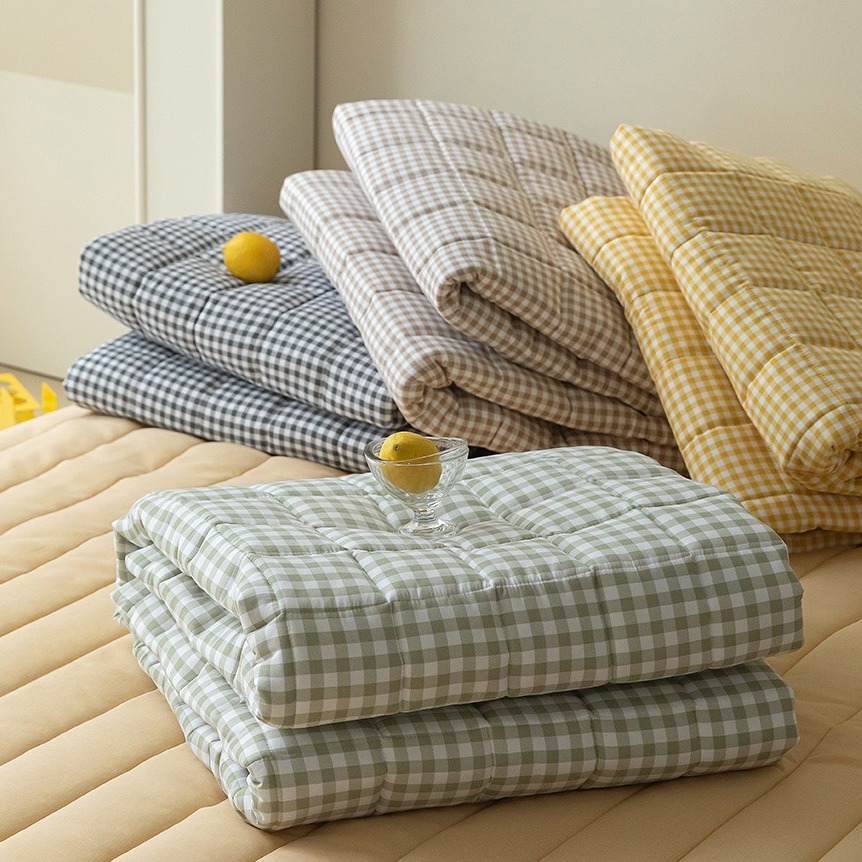 韓國床墊【溫暖家】maatila 甜品格紋系列 格紋床墊 止滑墊 可水洗  墊子 四季用 韓國 寢具-細節圖2