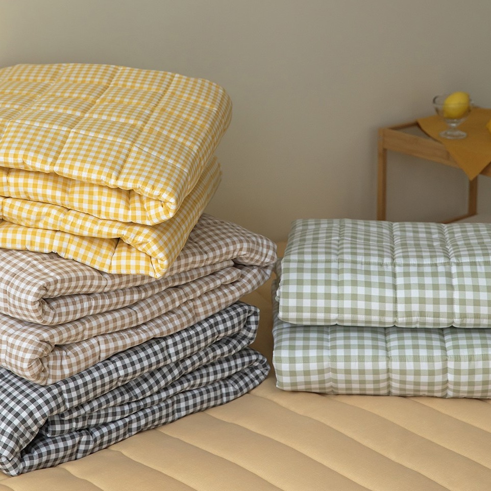 韓國床墊【溫暖家】maatila 甜品格紋系列 格紋床墊 止滑墊 可水洗  墊子 四季用 韓國 寢具-細節圖3