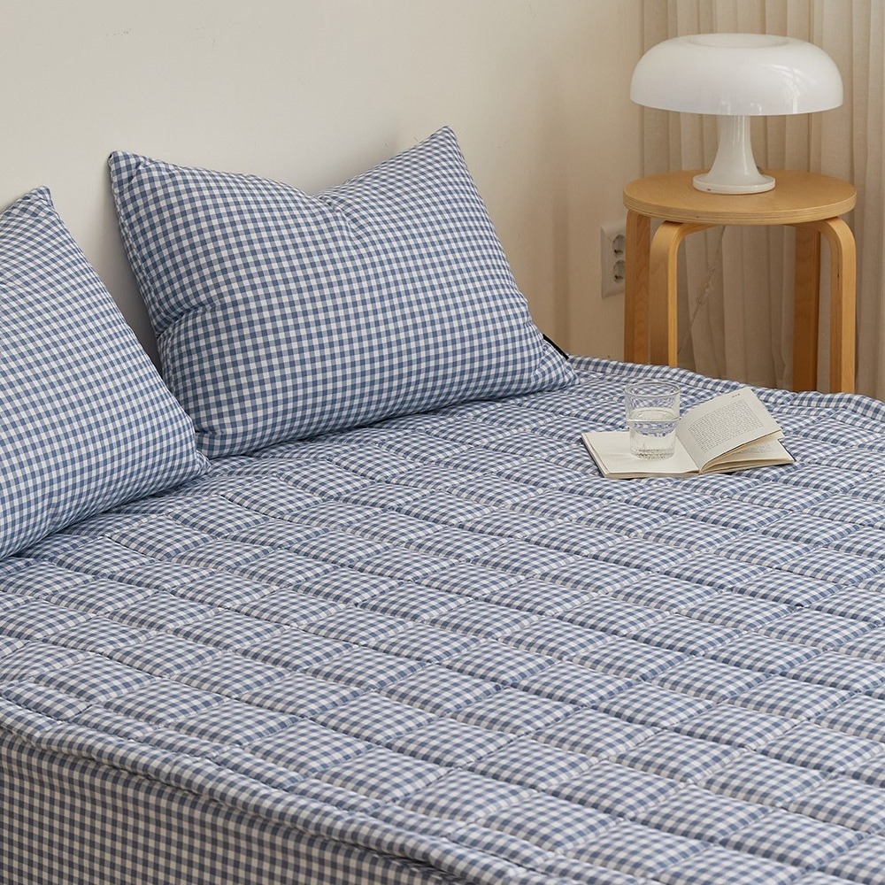 韓國床墊【溫暖家】maatila 甜品格紋系列 格紋床墊 止滑墊 可水洗  墊子 四季用 韓國 寢具-細節圖5