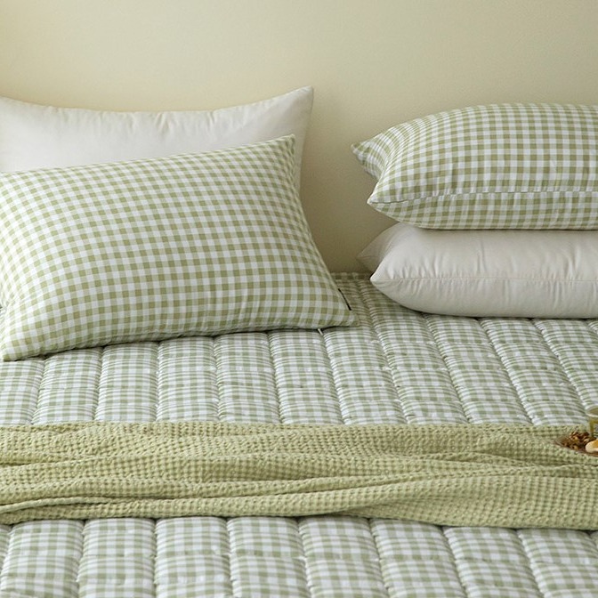 韓國床墊【溫暖家】maatila 甜品格紋系列 格紋床墊 止滑墊 可水洗  墊子 四季用 韓國 寢具-細節圖6