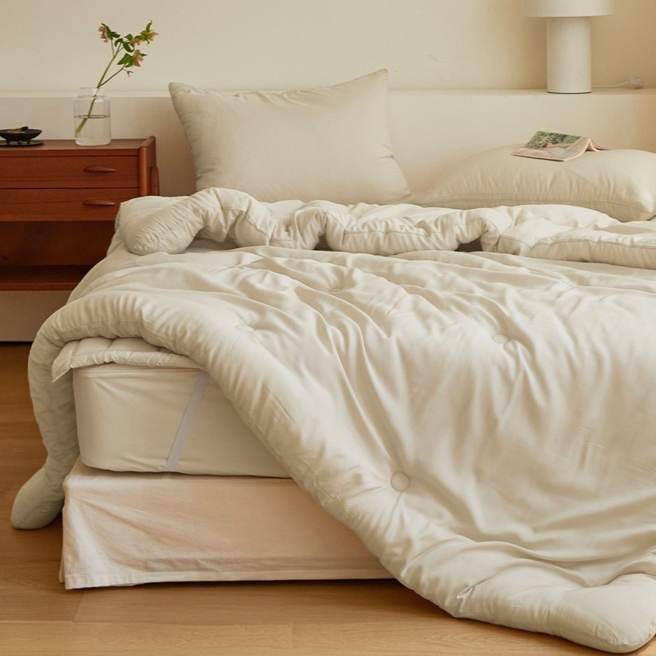 韓國四季被【溫暖家】maatila 鮮奶油 莫代爾棉 四季被 涼感 韓國棉被 床墊 水洗 枕頭套 被子 被套 被單-細節圖7