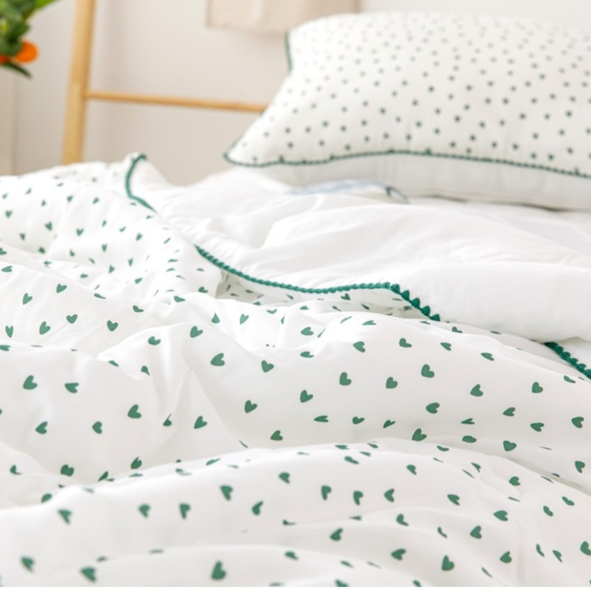 韓國涼被【溫暖家】DATTAMI 小愛心 夏季涼被 夏被 薄款 被子 枕頭套 水洗  床墊 韓國製 韓國棉被-細節圖5