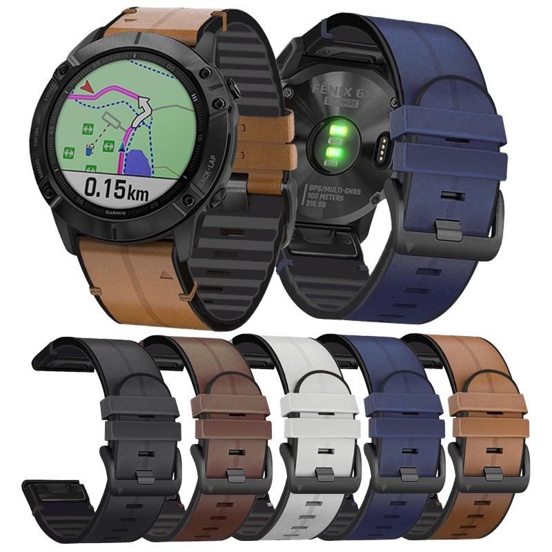 [東仔賣場] garmin fenix 7 pro 7X tactix 7 epix pro 皮革矽膠 複合 快拆錶帶-細節圖3