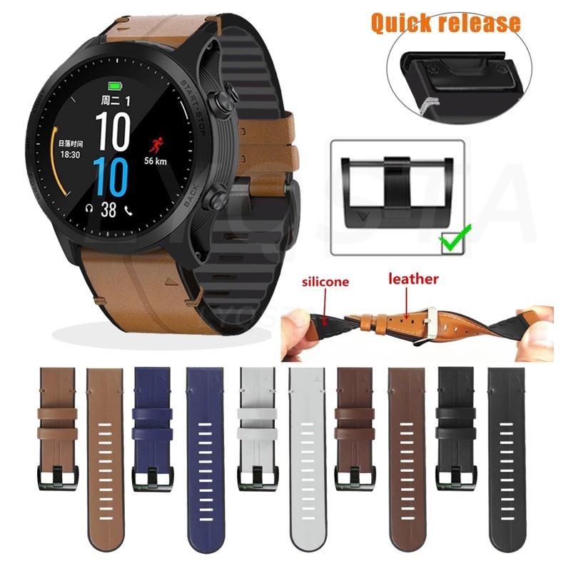 [東仔賣場] garmin fenix 7 pro 7X tactix 7 epix pro 皮革矽膠 複合 快拆錶帶-細節圖4